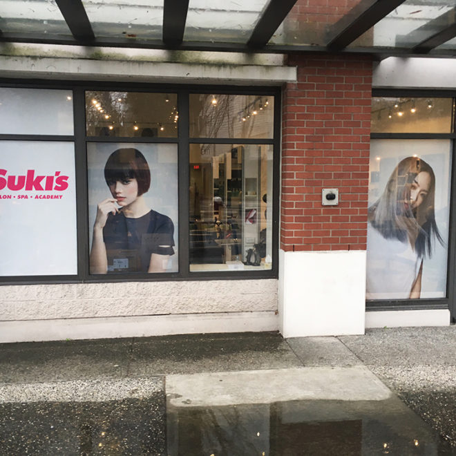 2018 Suki's Hair Salon Window Graphics