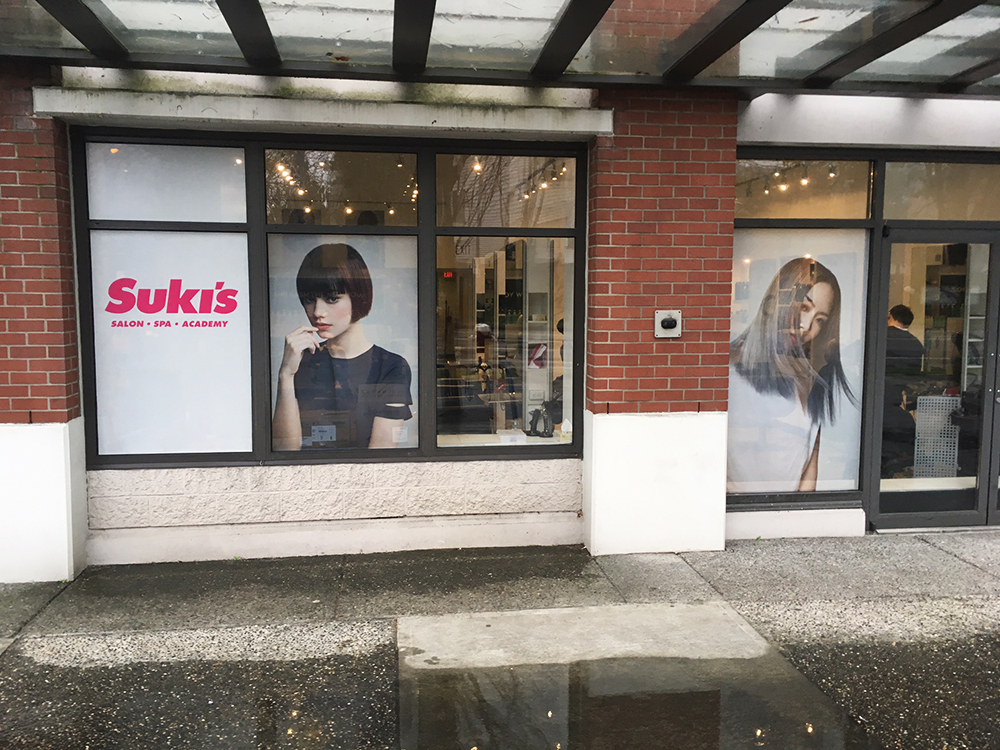 2018 Suki's Hair Salon Window Graphics