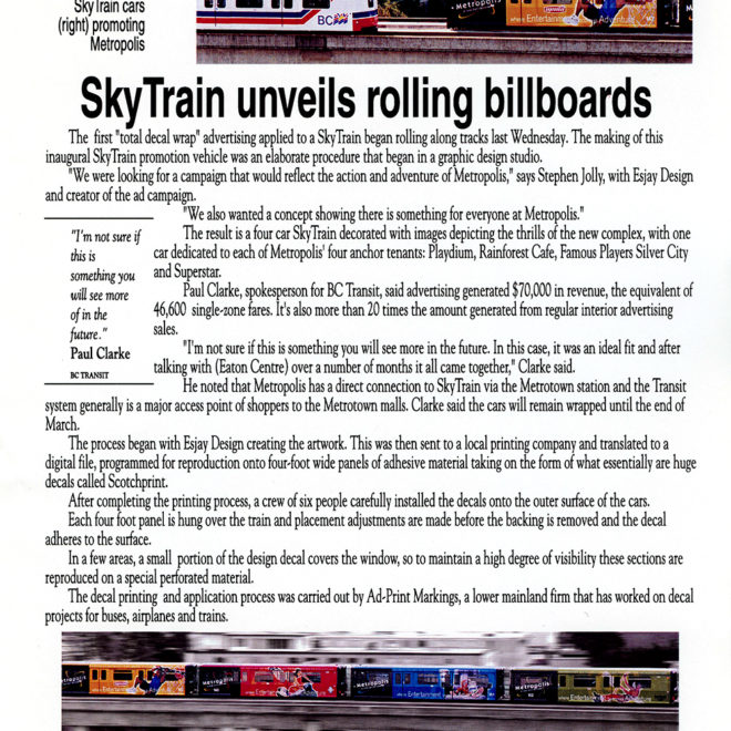 1998 Skytrain Advert