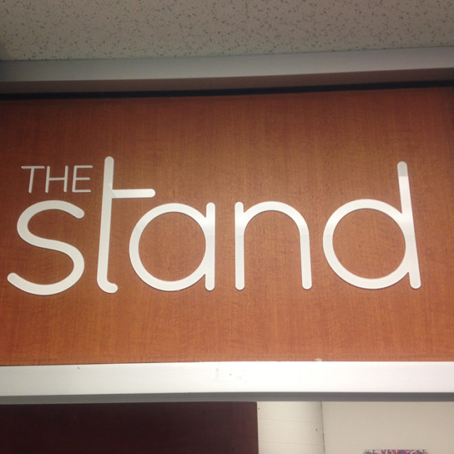 BCIT The Stand Front Sign 2016
