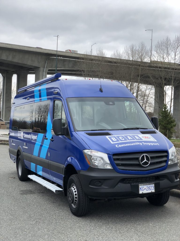 BCAA Community Transit Vehicle vehicle Wrap by AMPCO Graphics