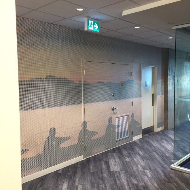 Pacific Blue Cross Office Wall Graphics 2016