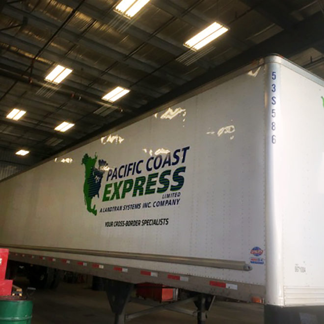 Pacific Coast Express Trailer Decals 2015