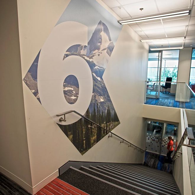 Pacific Blue Cross Office Graphics