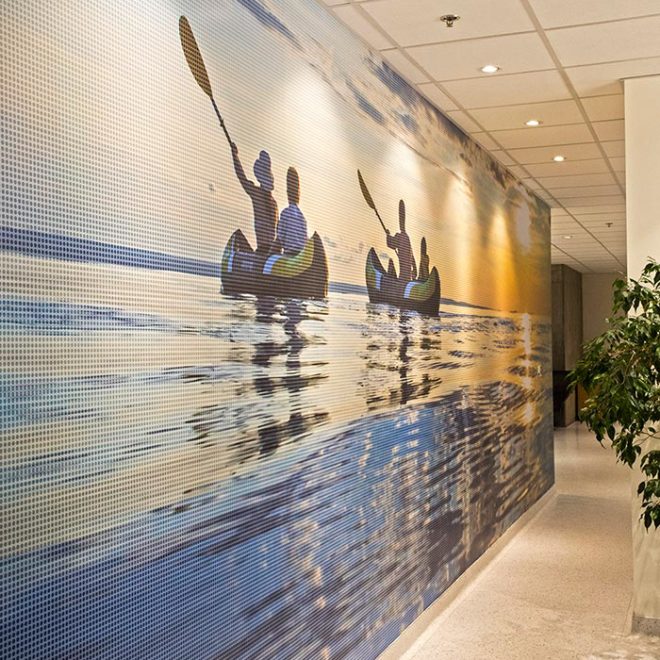 Pacific Blue Cross Office Graphics